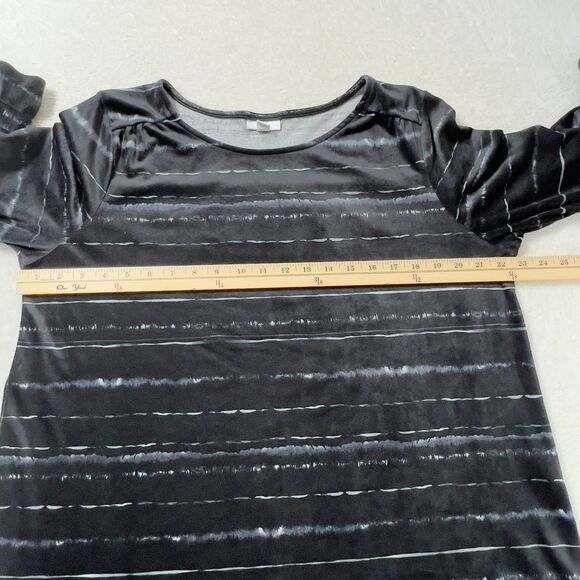 Pure J Jill Velour Pleated Sleeve Pullover Top Womens Sz L 3/4 Sleeve - Picture 8 of 10